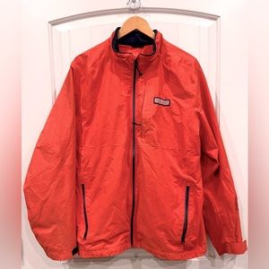 Vineyard vines rain jacket/coat coral pink/orange size Large